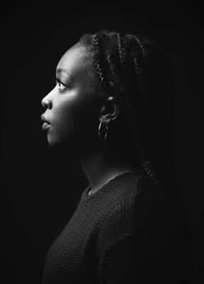 black girl profile view
