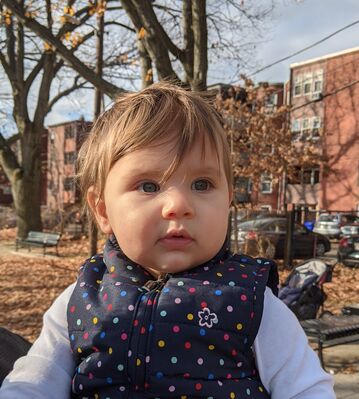 Keywords: How to draw a baby girl step by step - 1:09:03,short hair,light brown,outdoors,blue print vest,white shirt