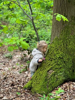 Keywords: baby,girl,baby girl kiss tree,trees