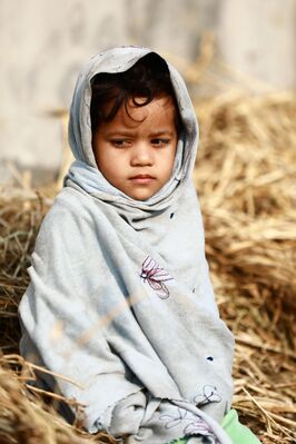 Keywords: boy,poor boy,inspiring your painting from a reference of a boy with a head covering