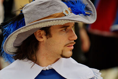 Keywords: man,hat,profile,profile view,knight