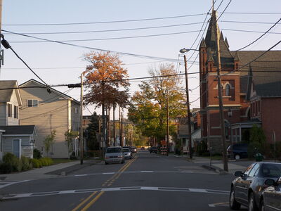 Keywords: town,street,buildings,houses,evening