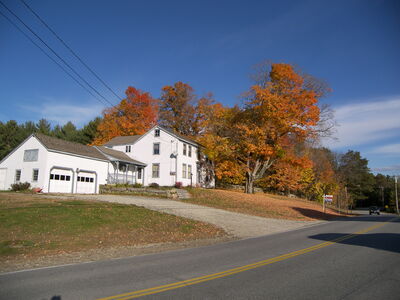 Keywords: autumn,fall,white houses,painting a house in autumn,using the principle of perspective