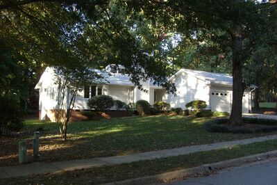 Keywords: Painting of a home with a large tree in the front yard