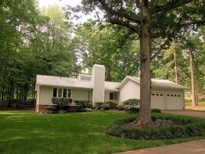 Keywords: Painting of a home with a large tree in the front yard