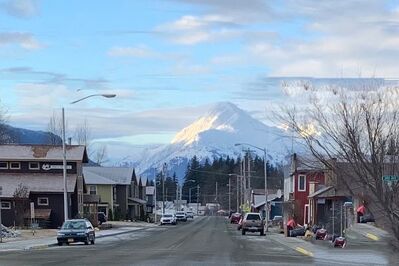 Keywords: mountain,village,houses,car