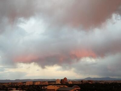 Keywords: pink and grey clouds over a middle eastern city,Watercolor painting of clouds #2 - 28:42