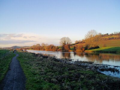 Keywords: riverside,river,reflections,path