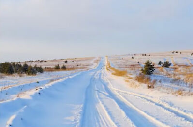 Keywords: painting a snow-covered road using masking fluid