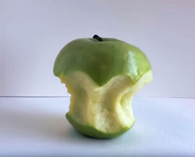 Keywords: painting an eaten apple