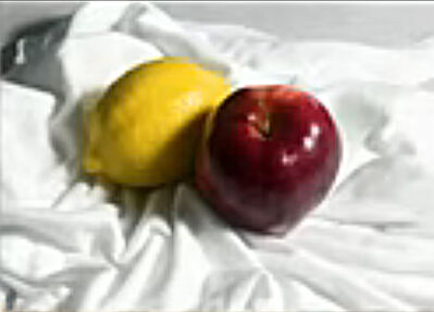 Keywords: painting a lemon and an apple