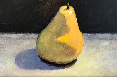 Keywords: acrylic painting of a pear