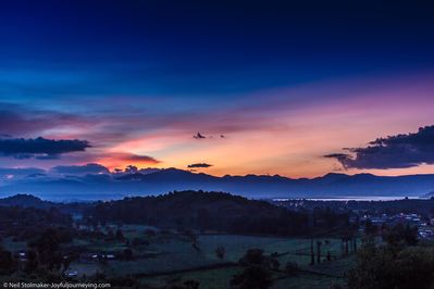 Keywords: sky,dark,blue,mountains,village