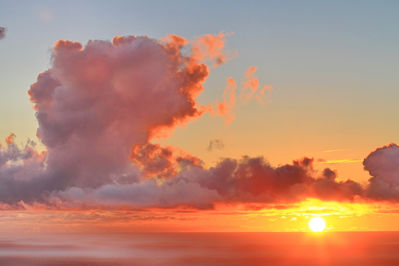 Keywords: painting clouds at sunset