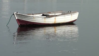 Keywords: Relaxing Watercolor Painting - An Old Boat