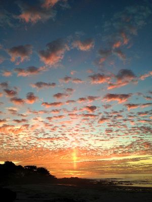 Keywords: sunset with orange clouds