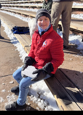 Keywords: bonnie,grandson,boy,ice,red boat