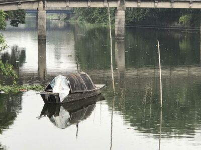 Keywords: boat,river,reflection