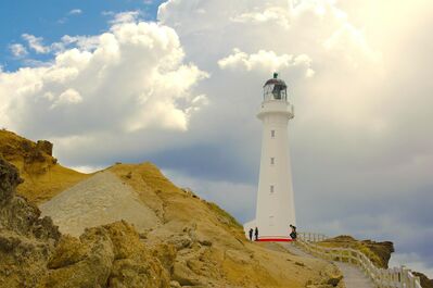 Keywords: clouds,beach,lighthouse