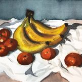 Melinda Graham ~ Fruit On Table ~ Watercolor