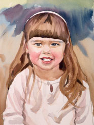 How to paint a girl in watercolor step by step.