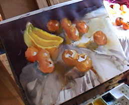 Still Life watercolor painting step 3